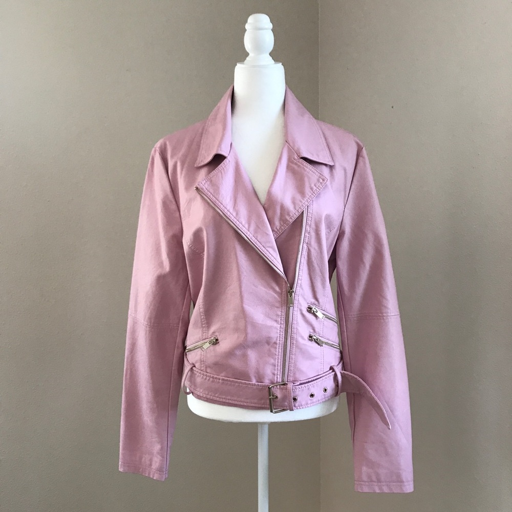 TALL NWT New Look Faux Leather Moto Jacket